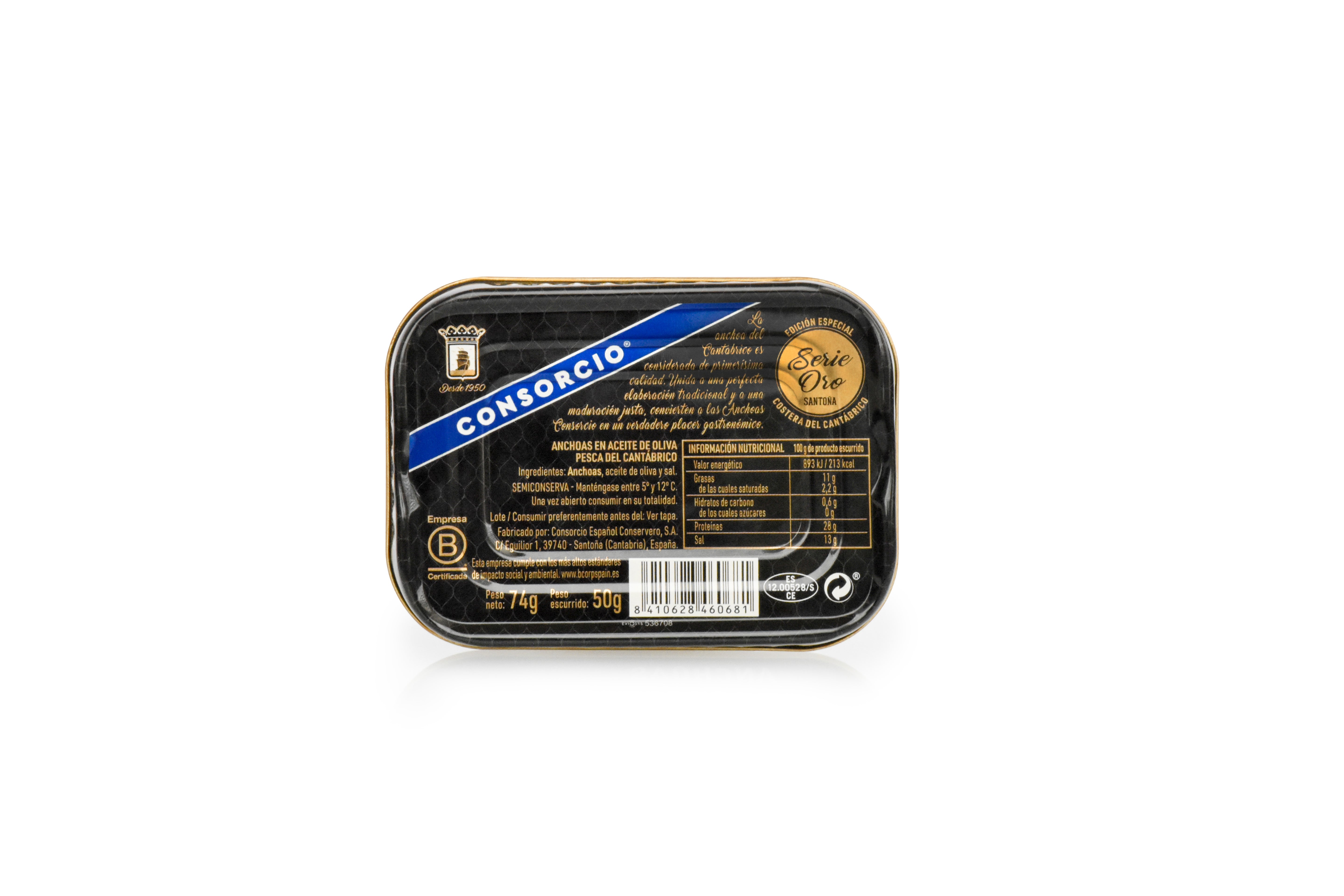 Acciughe del Cantabrico sott'olio d'oliva - 74g