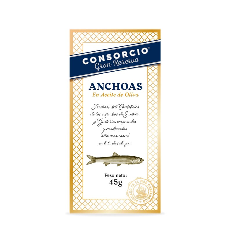 Acciughe del Cantabrico in olio d´oliva - Pack 6 unità - 45g