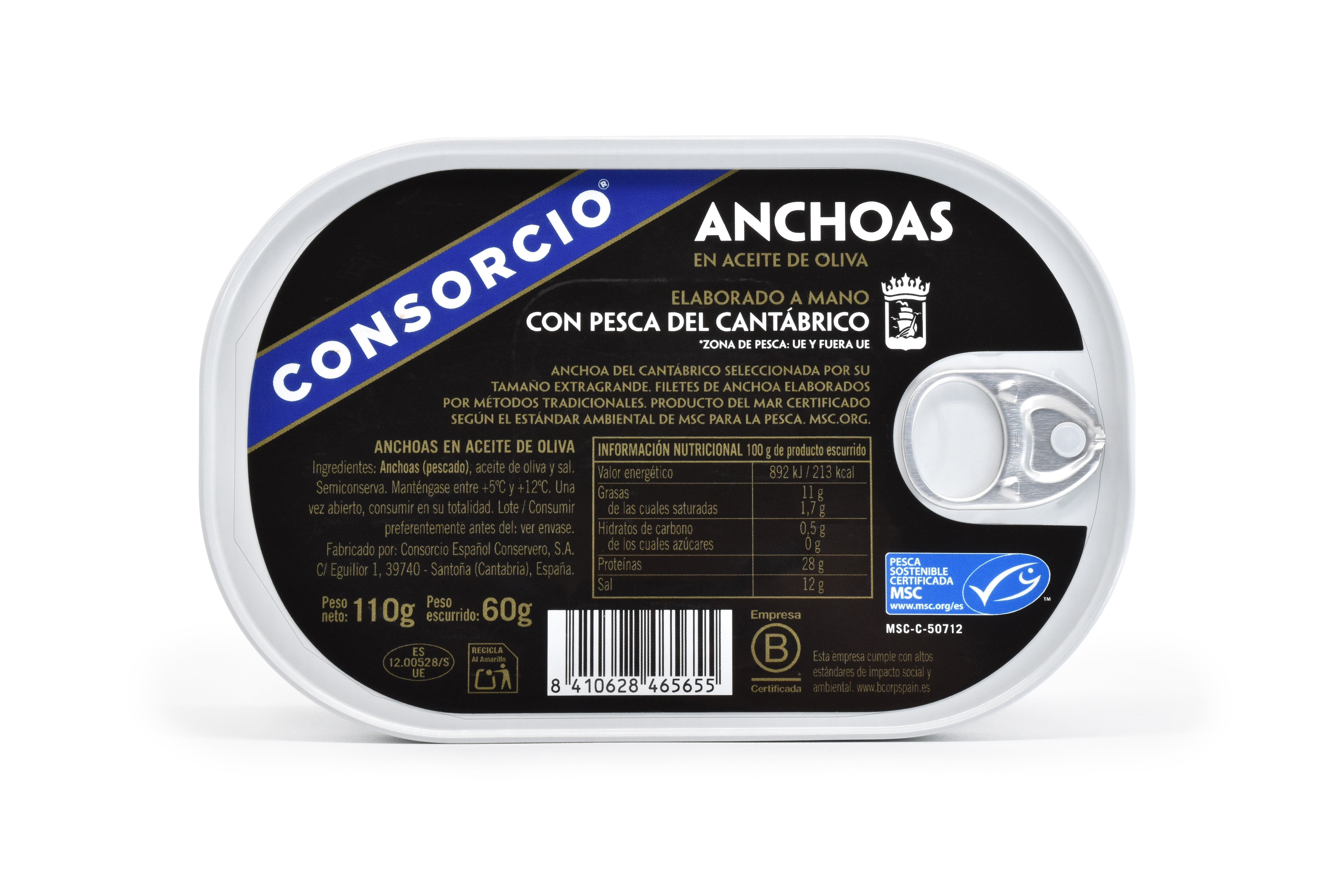 Acciughe del Cantabrico sott'olio d'oliva - 110 g