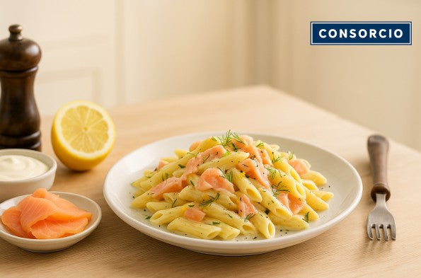 Pasta panna e salmone