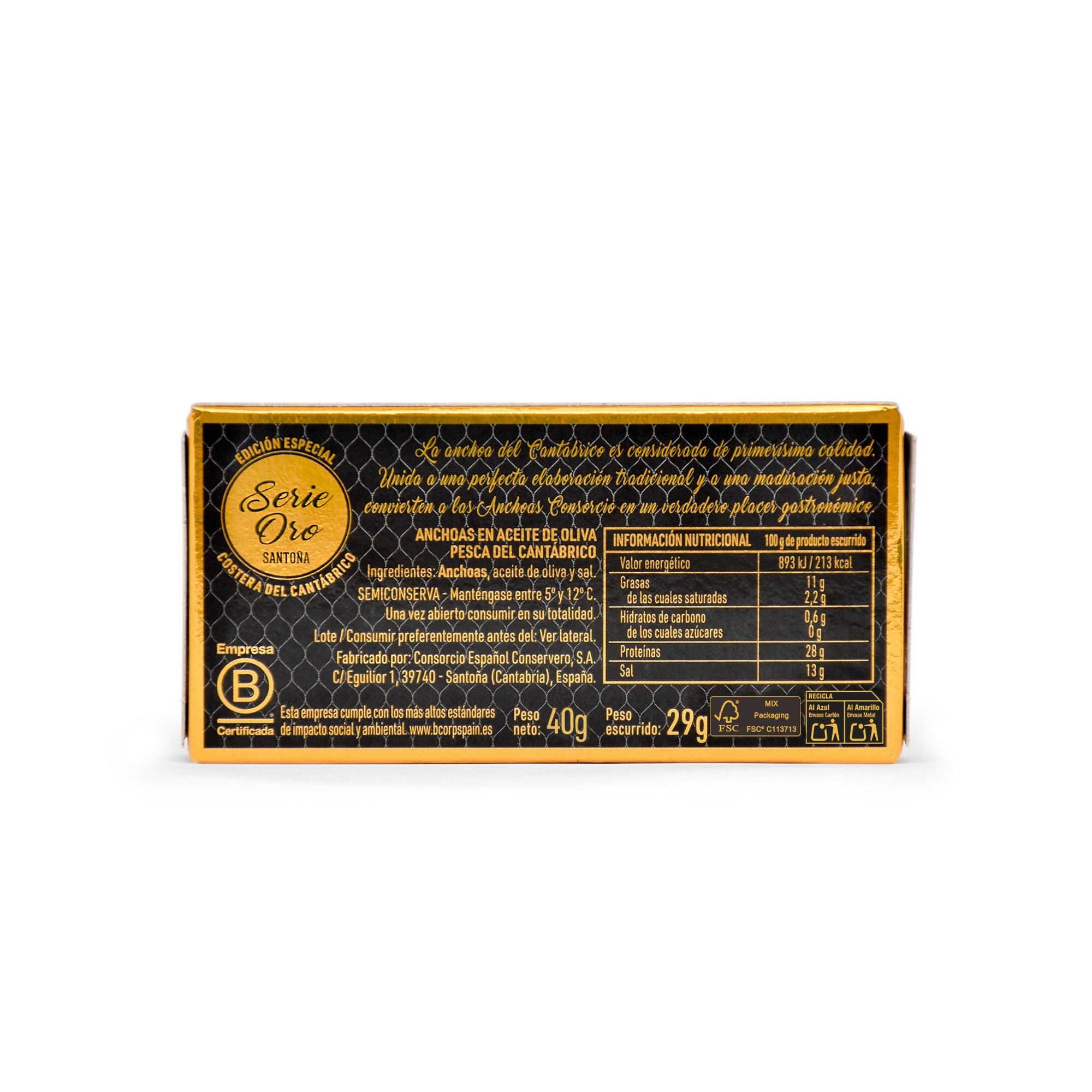 Acciughe del Cantabrico sott'olio d'oliva - 40g